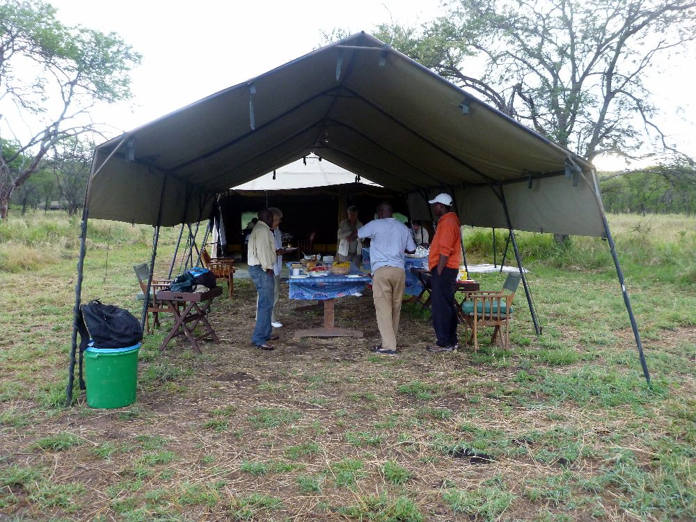 The mess tent service area