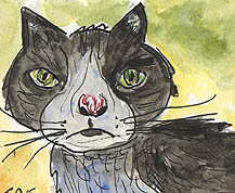 ACEO Original TAFFY THE CATSOLD