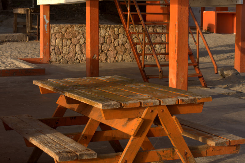 emptied out beach scene