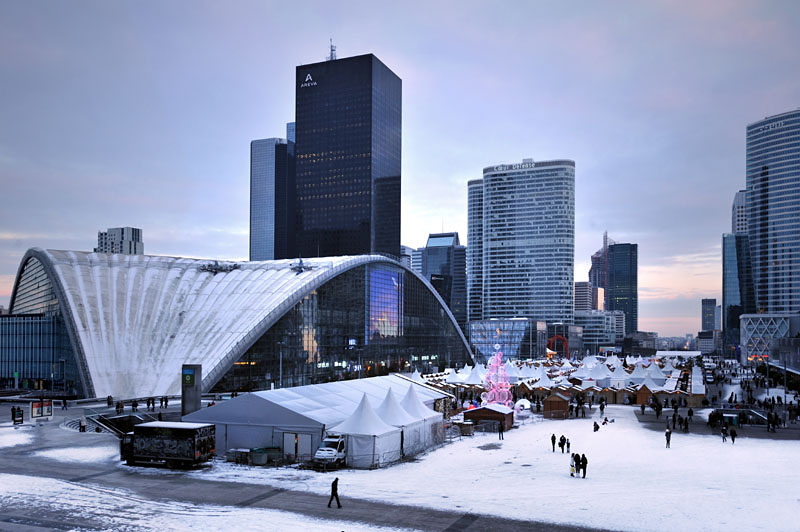 La Dfense under snow