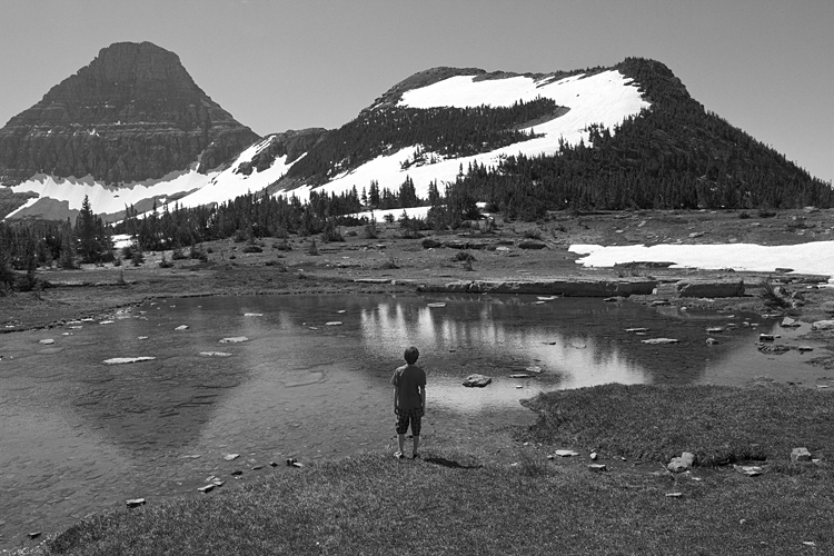 Boy at the Pond at Logan Pass.jpg