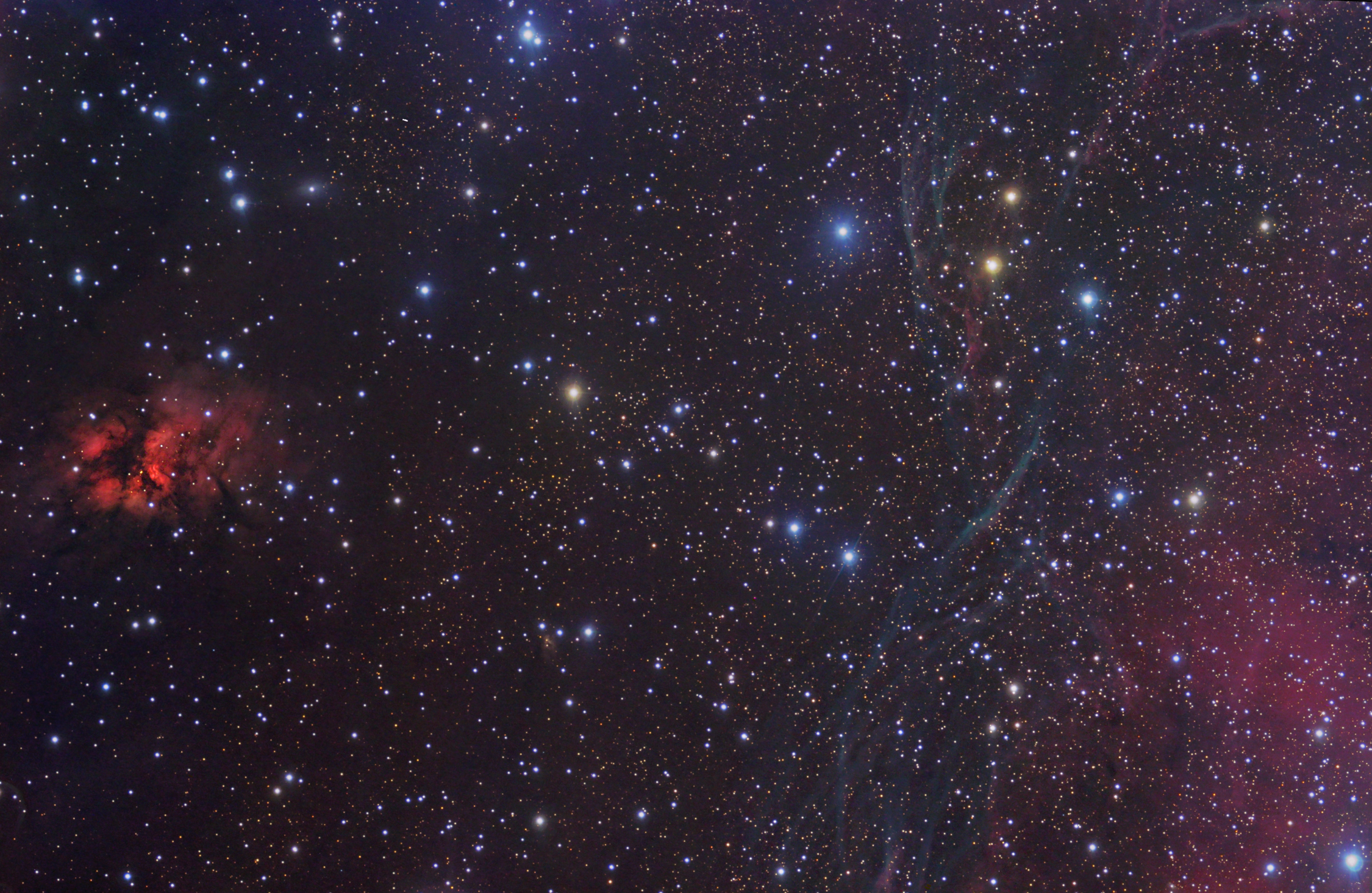 Part of the Vela Supernova remnant  (2250 X 1450)
