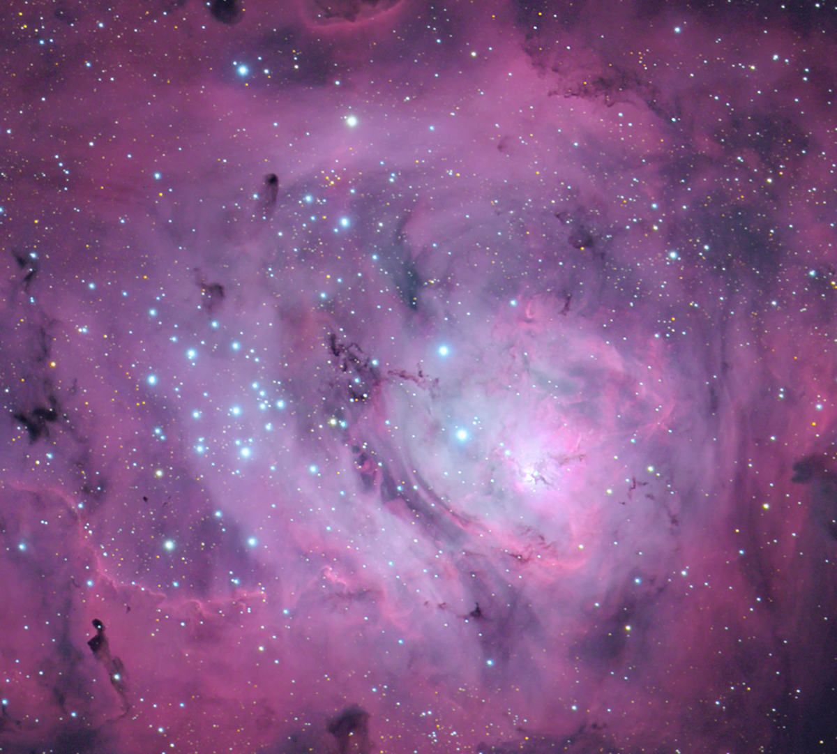 The heart of the Lagoon Nebula