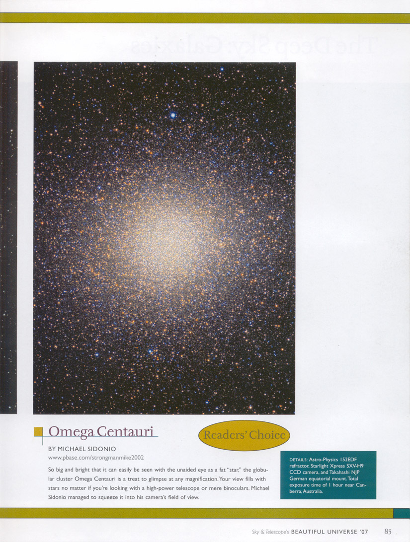 Sky & Telescope Beautiful Universe Imaging Competition 2007