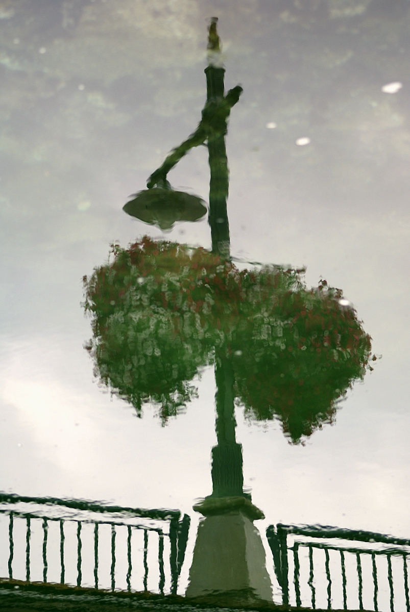 reflection from the dock on the bay....