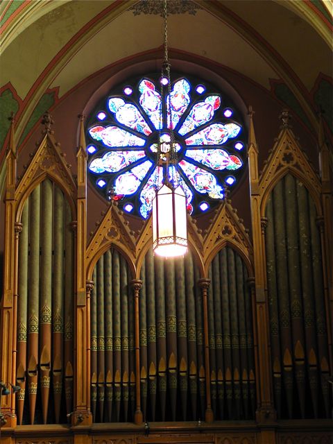 Rose Window and Organ Pipes