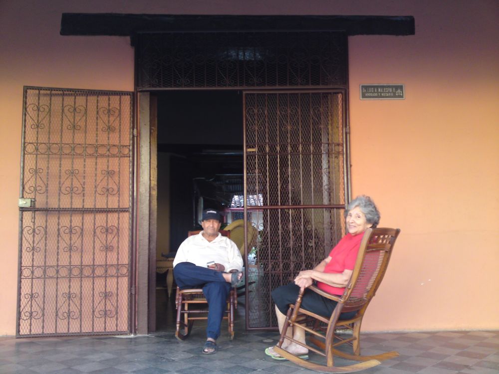 Elderly couple lounging, Granada, Nicaragua