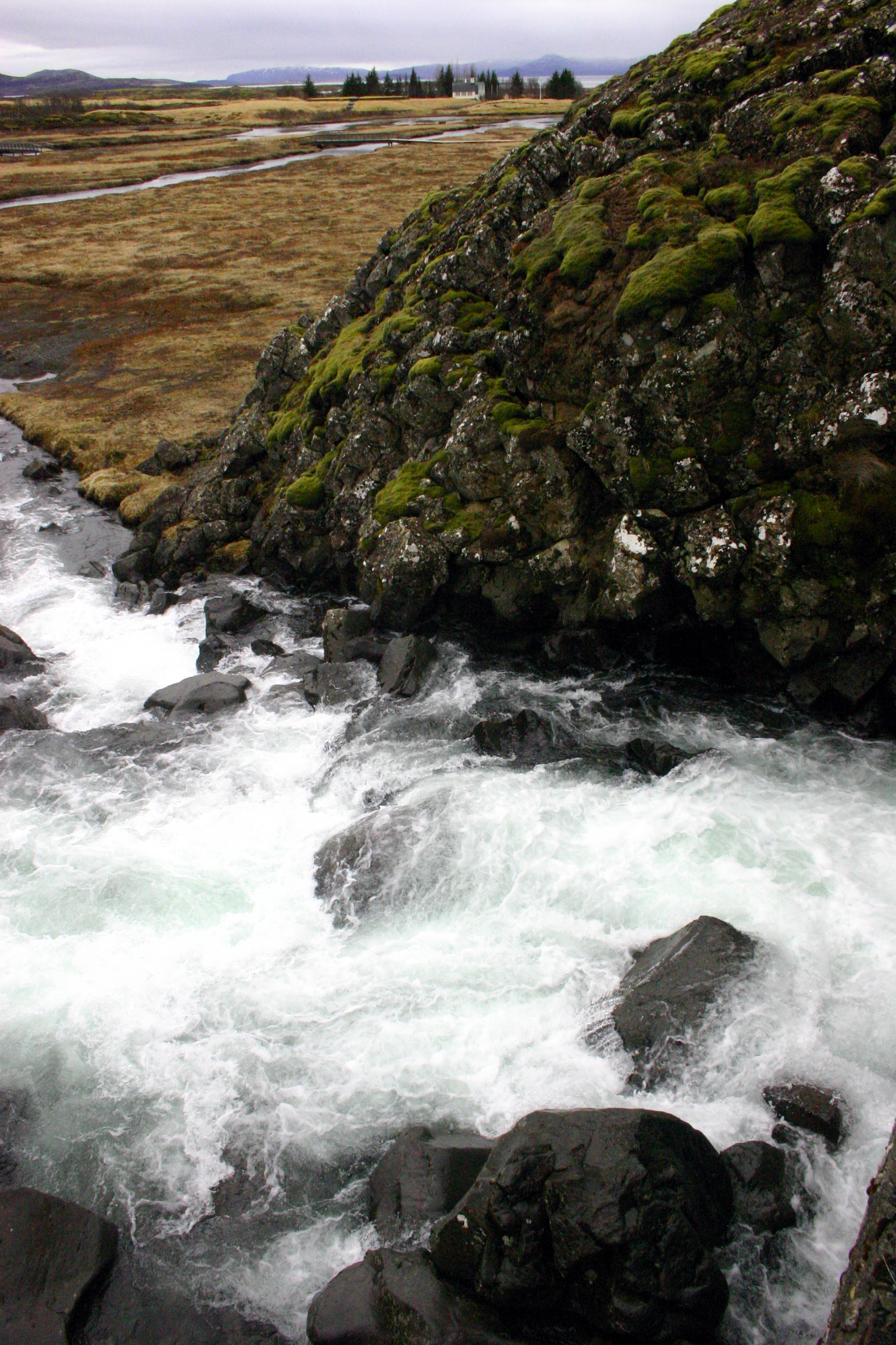 Waterfall that criminal women used to be executed in (ingvellir national park)