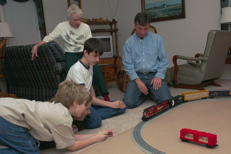 Benjamin, Grandma, Garrett, David
