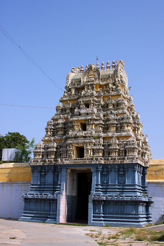 West Gopuram of the Kamakshi Amman temple,  Kanchipuram, India