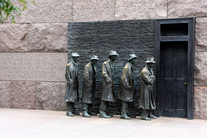 Roosevelt Memorial - the bread line, Washington D.C.