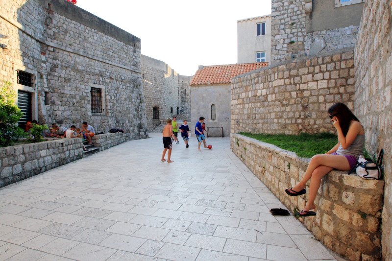 Football and boyfriend, Dubrovnik