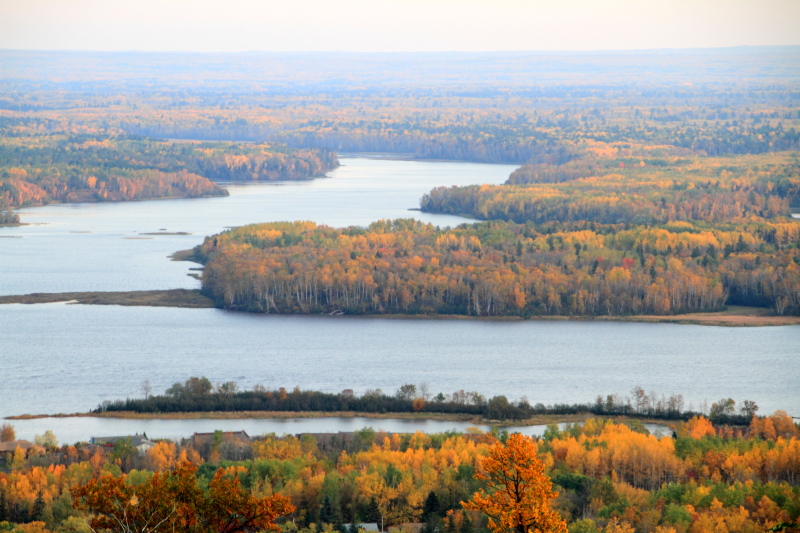 Fall Colors, Pokegama Bay, Saint Louis River, view from Thompson Hill, Duluth, MN