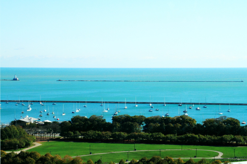 Lake Michigan, view from Santa Fe Building - Open House Chicago 2011