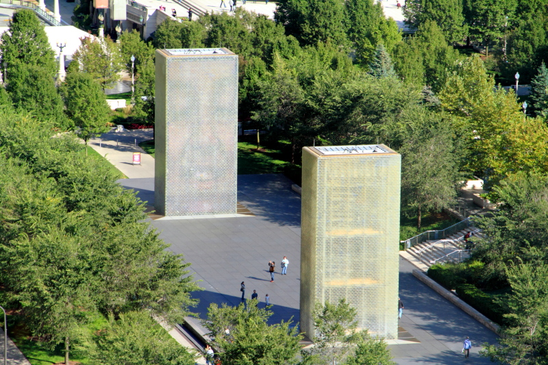 Millennium Park -  Crown Fountain, view from Santa Fe Building, Chicago - Open House Chicago 2011