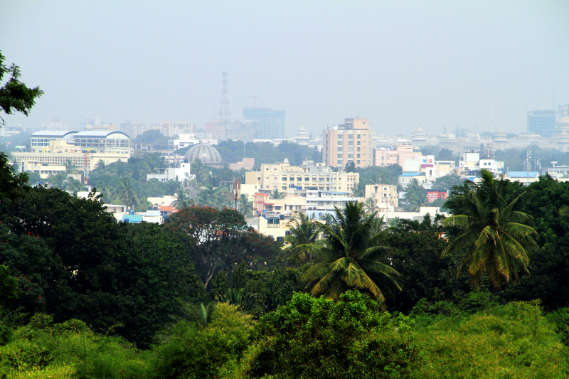 Bangalore skyline from Lalbagh Botanical Gardens