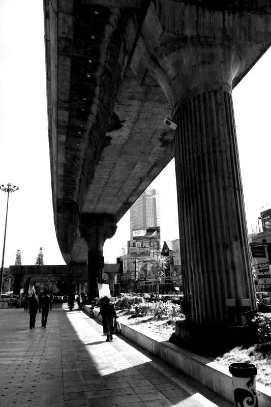 Metro line on M.G. Road, Bangalore