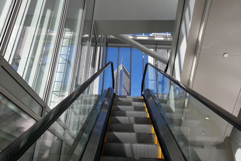 Prudential tower, Escalator, Modern Wing, Chicago Art Institute