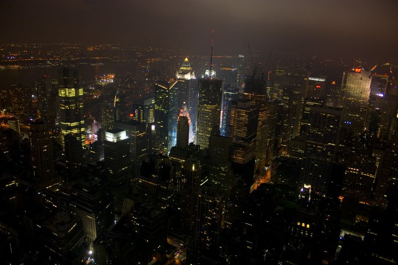 The glow of Times Square, New York City