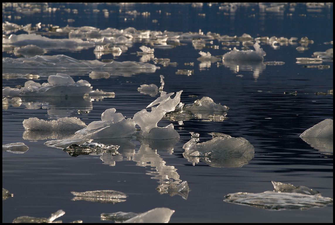 Floating ice formations