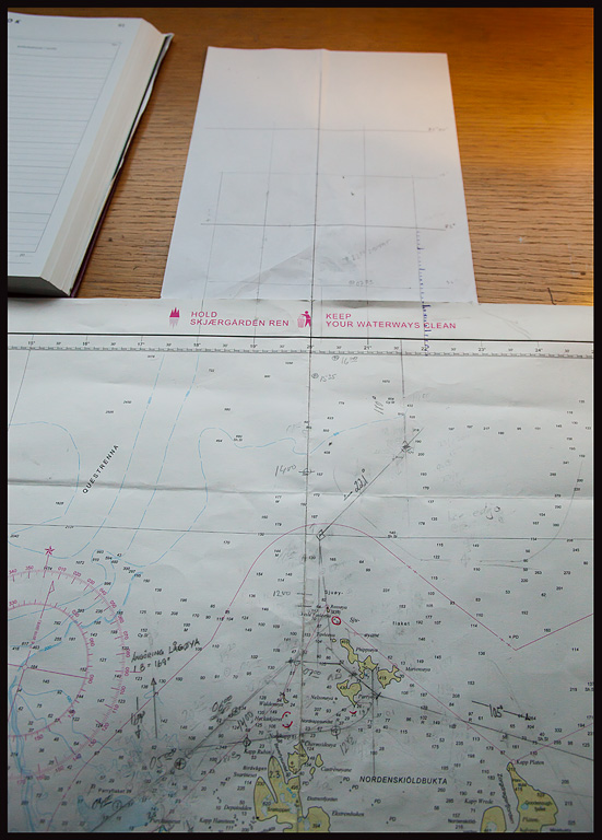Sometime you have to make your own nautical chart - heading for 82 degrees north.....