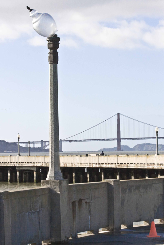 View of Golden Gate Bridge from Aquatic Park