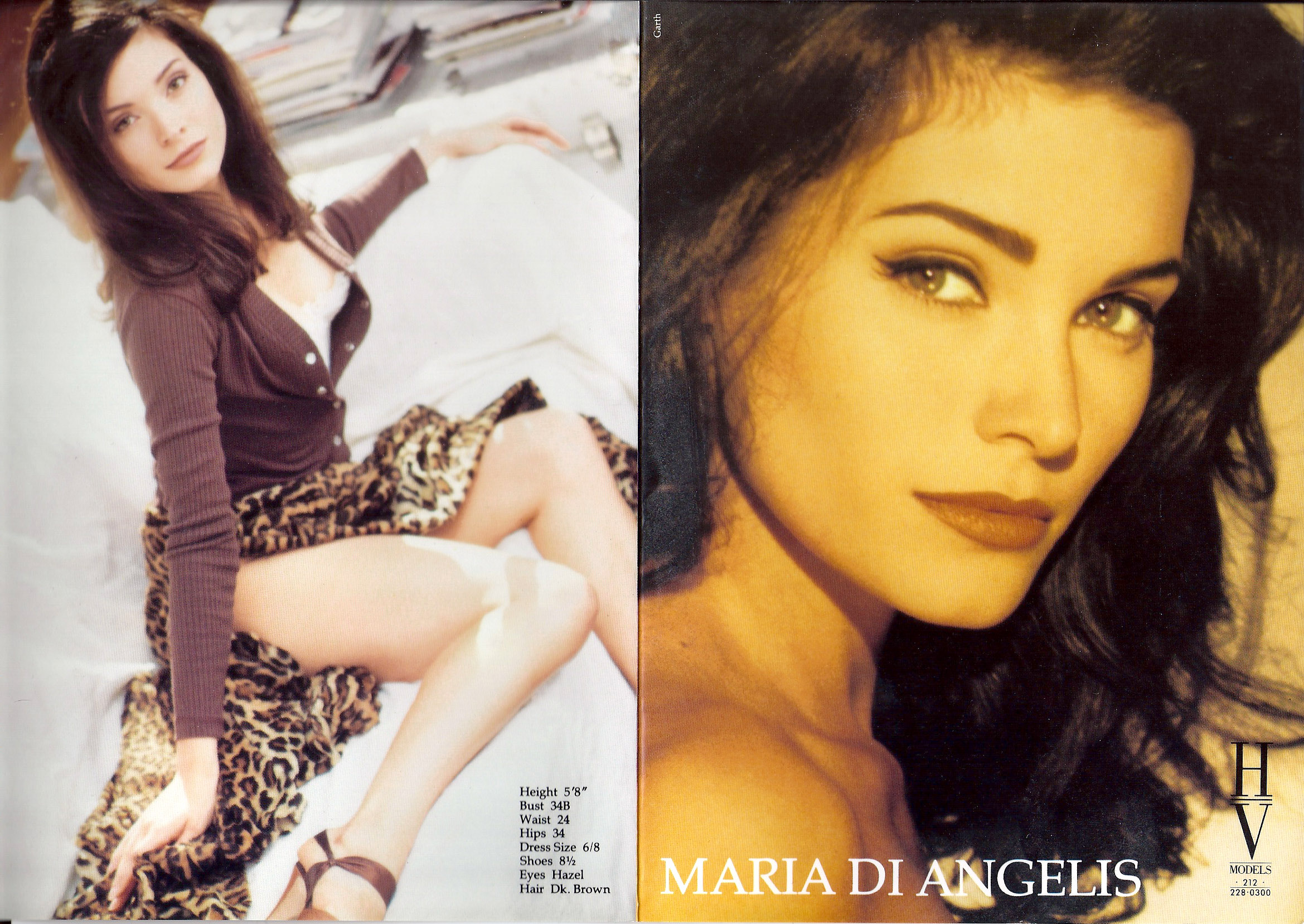 Maria Di Angelis comp card with HV Models