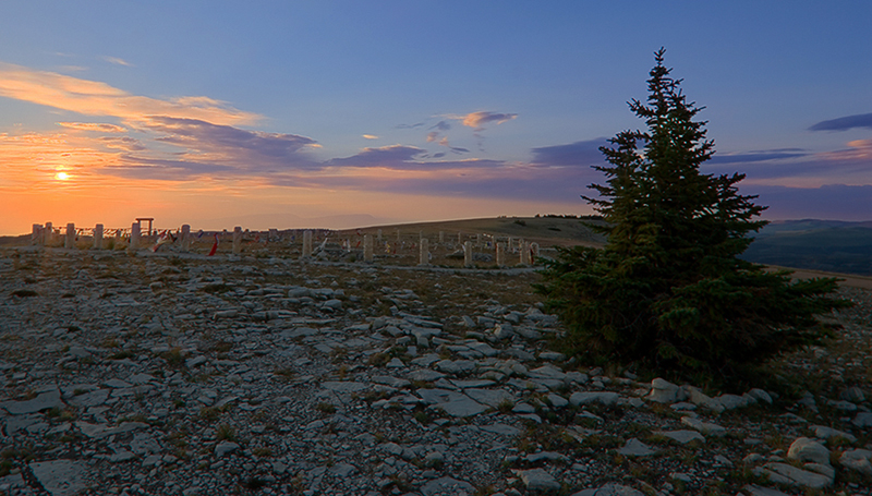 Sunset on Medicine Wheel, HDR