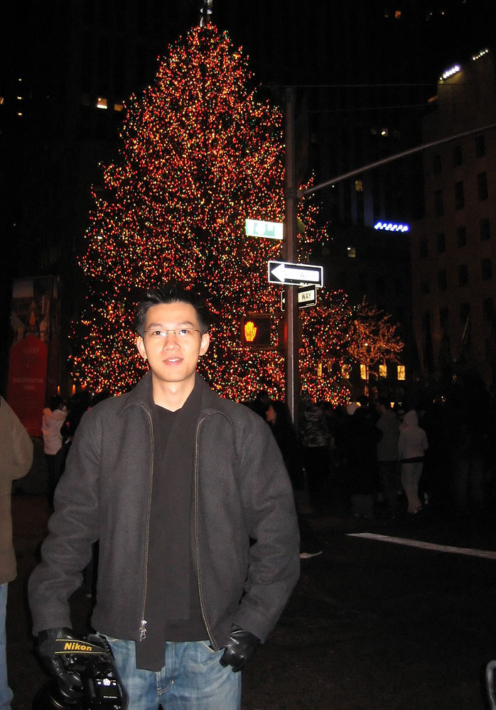 Me with Big Christmas Tree in the bg
