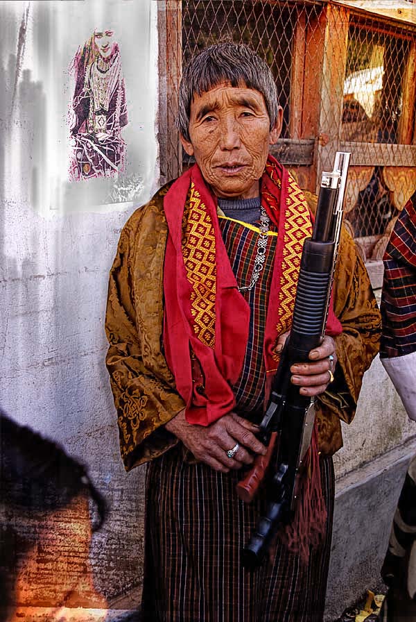 Grandma with a Shotgun, Bhutan Celebration © 2011