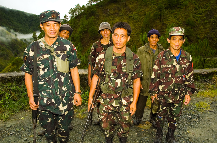 Philippine Army roadblock-NPA danger
