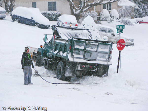 Even Snow Plows get stuck