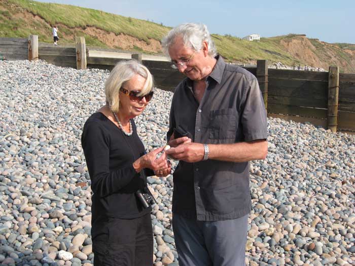 selecting stone to carry to robin hoods bay