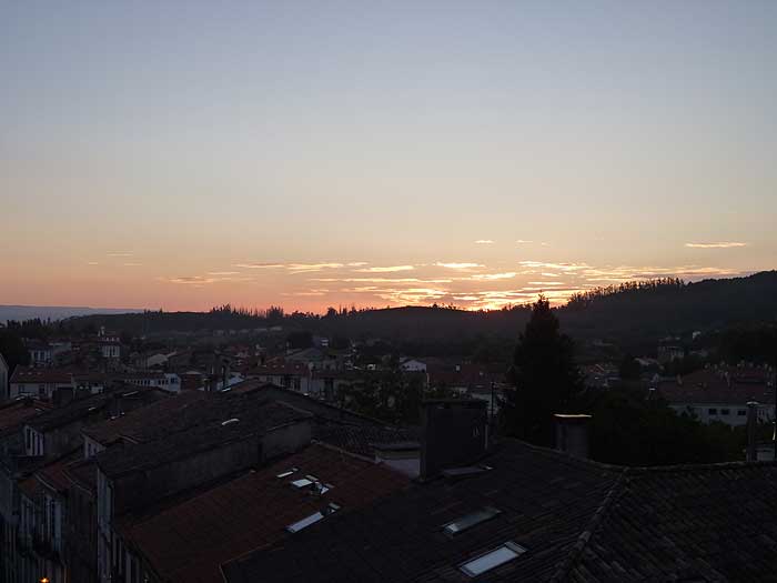 sunset over santiago