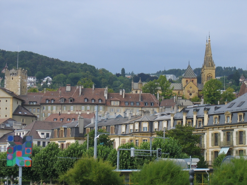 Neuchatel from the lakeside