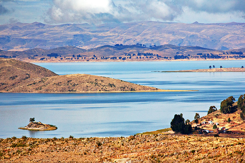 Lake Titicaca, 13,000 feet above sea-level