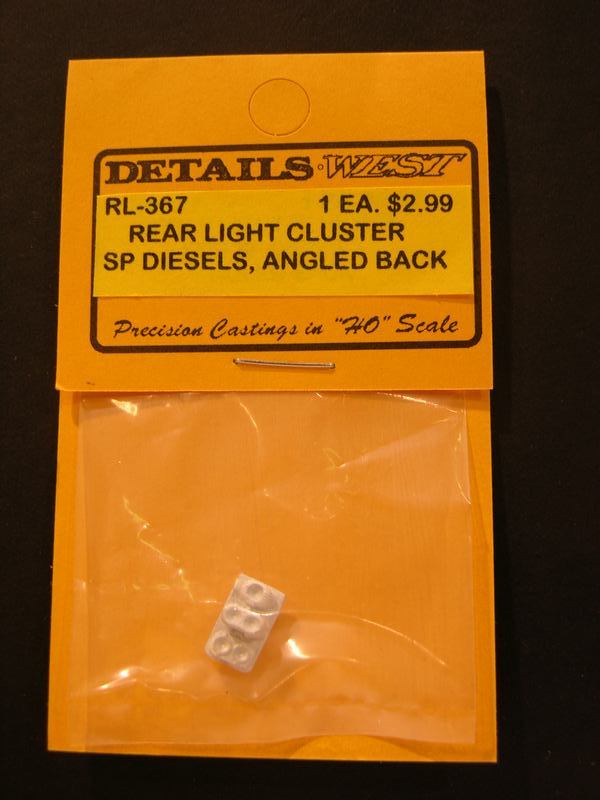 New from Details West HO: -SP rear light cluster - angled back