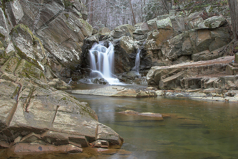 Scotts Run Waterfall & Snow