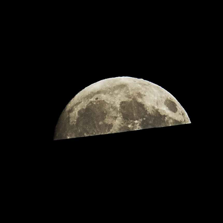 half a full moon