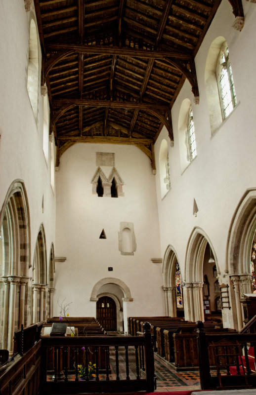 the nave looking towards tower