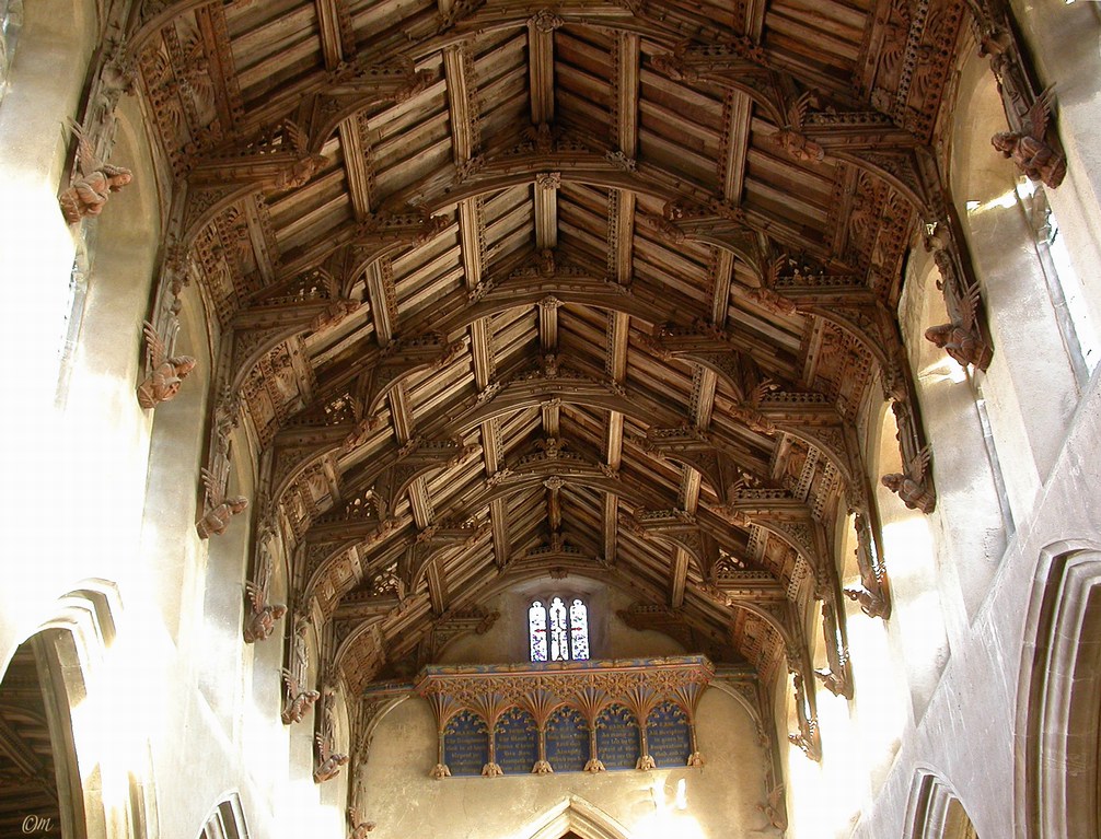 Woolpit church - hammer beam roof