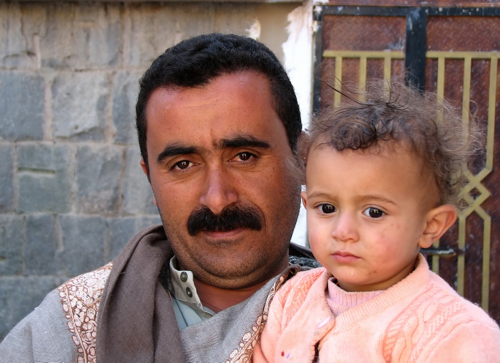 Proud father in Shibam