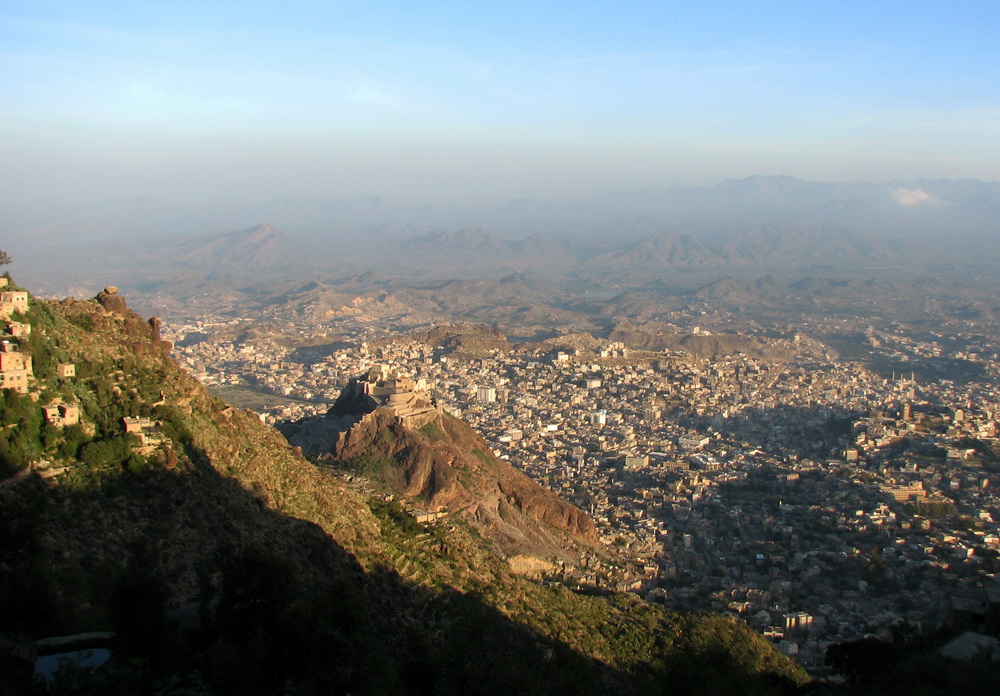Taizz view from Jabal Saber