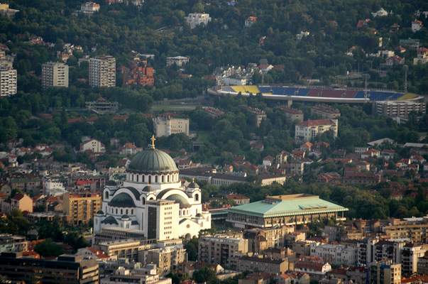 St Sava Temple and FC Partizan Stadium