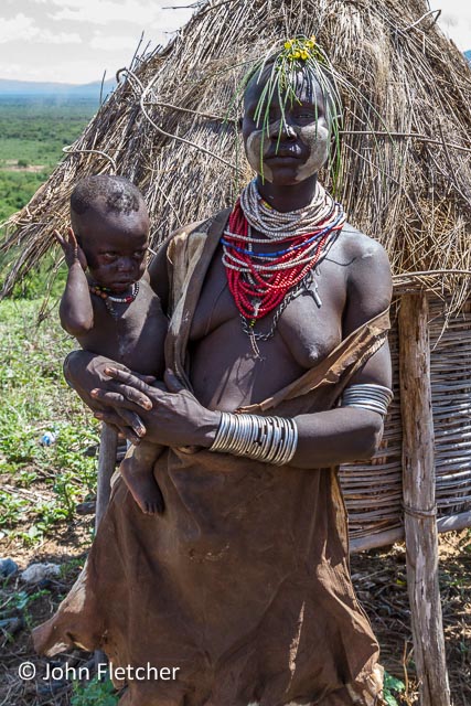 Karo Woman and Child