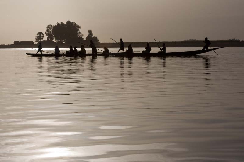 Pirogues on the Bani River