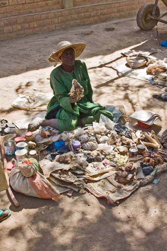 Purveyor of Native Medicines Holding a Skull