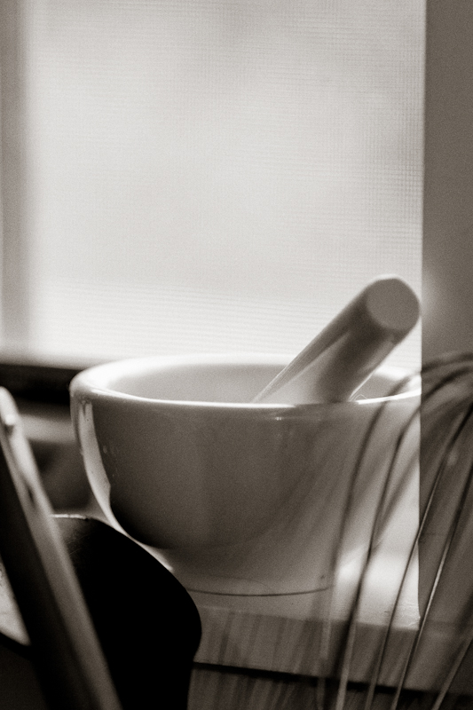 Mortar and Pestle on Windowsill