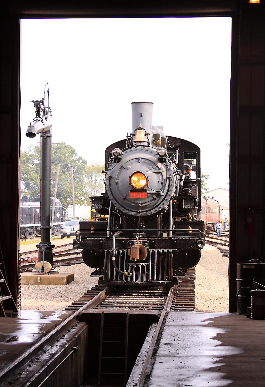 401 framed by the shop door. 