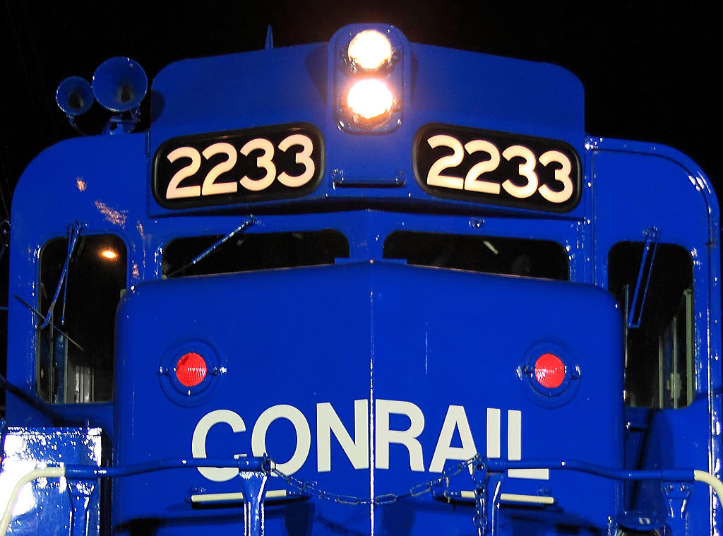 CR GP30 #2233 (on loan to NS) at the public night session at the O. Winston Link Museum